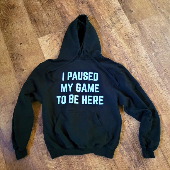 Video gamer black hoodie, size S (fits like an XS) - Picture 1 of 2